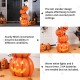 Glitzhome 33.25"H Halloween MGO Lighted Stacked Jack-O-Lantern & Ghost Porch Decor w/Timer