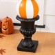 Glitzhome 27"H Halloween MGO Stacked Pumpkin with Black Urn Porch Decor