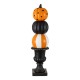 Glitzhome 27"H Halloween MGO Stacked Pumpkin with Black Urn Porch Decor