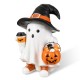 Glitzhome 11.50"H Halloween Resin Witch Ghost Table Decor
