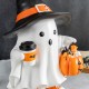 Glitzhome 11.50"H Halloween Resin Witch Ghost Table Decor