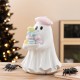 Glitzhome 9.75"H Halloween Polyresin Ghost with Macarons Table Decor