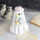 Glitzhome 9.75"H Halloween Polyresin Ghost with Macarons Table Decor