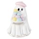 Glitzhome 9.75"H Halloween Polyresin Ghost with Macarons Table Decor