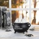 Glitzhome 9"L Halloween Lighted Polyresin Ghosts in Cauldron Table Decor w/Timer