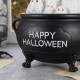 Glitzhome 9"L Halloween Lighted Polyresin Ghosts in Cauldron Table Decor w/Timer