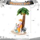 Glitzhome 11.50"H Halloween Polyresin Skeleton on Beach Table Decor