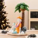 Glitzhome 11.50"H Halloween Polyresin Skeleton on Beach Table Decor