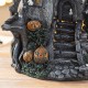 Glitzhome S/4 Halloween Lighted Resin Haunted House w/Timer
