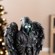 Glitzhome 12"H Halloween Lighted Resin Grim Reaper Table Decor w/Timer