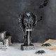 Glitzhome 12"H Halloween Lighted Resin Grim Reaper Table Decor w/Timer