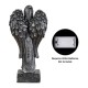 Glitzhome 12"H Halloween Lighted Resin Grim Reaper Table Decor w/Timer