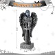 Glitzhome 12"H Halloween Lighted Resin Grim Reaper Table Decor w/Timer