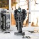 Glitzhome 12"H Halloween Lighted Resin Grim Reaper Table Decor w/Timer