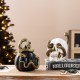 Glitzhome S/2 7"H Halloween Polyresin JOL and Skull with Snake Table Decor