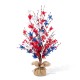Glitzhome 21"H Patriotic/ Americana Floral Table Tree
