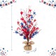 Glitzhome 21"H Patriotic/ Americana Floral Table Tree