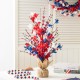 Glitzhome 21"H Patriotic/ Americana Floral Table Tree