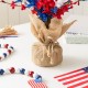 Glitzhome 21"H Patriotic/ Americana Floral Table Tree