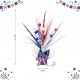 Glitzhome 21"H Patriotic/ Americana Stars and Heather Table Tree
