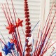 Glitzhome 21"H Patriotic/ Americana Stars and Heather Table Tree