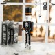 Glitzhome 18"H Halloween Wood Skeleton w/Ornament Nutcracker