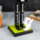 Glitzhome 18"H Halloween Wood Skeleton w/Ornament Nutcracker