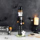 Glitzhome 18"H Halloween Wood Skeleton w/Ornament Nutcracker