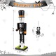 Glitzhome 18"H Halloween Wood Skeleton w/Ornament Nutcracker