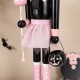 Glitzhome 18.25"H Halloween Wood Pink Cat w/Ornament Nutcracker