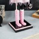 Glitzhome 18.25"H Halloween Wood Pink Cat w/Ornament Nutcracker
