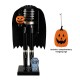 Glitzhome 14.5"H Halloween Wood Headless Horseman w/Ornament Nutcracker