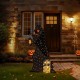 Glitzhome 60"H Lighted Halloween 2D Grim Reaper Outdoor Décor with 160 warm White LED Lights