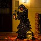 Glitzhome 60"H Lighted Halloween 2D Grim Reaper Outdoor Décor with 160 warm White LED Lights