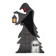Glitzhome 60"H Lighted Halloween 2D Grim Reaper Outdoor Décor with 160 warm White LED Lights