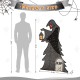 Glitzhome 60"H Lighted Halloween 2D Grim Reaper Outdoor Décor with 160 warm White LED Lights