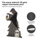 Glitzhome 60"H Lighted Halloween 2D Grim Reaper Outdoor Décor with 160 warm White LED Lights