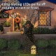 Glitzhome 60"H Lighted Halloween 2D Grim Reaper Outdoor Décor with 160 warm White LED Lights