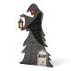 Glitzhome 60"H Lighted Halloween 2D Grim Reaper Outdoor Décor with 160 warm White LED Lights