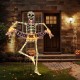 Glitzhome 86.25"H Lighted Halloween 2D Pink Skeleton Outdoor Décor with 220 warm White LED Lights