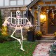 Glitzhome 86.25"H Lighted Halloween 2D Pink Skeleton Outdoor Décor with 220 warm White LED Lights