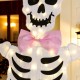 Glitzhome 86.25"H Lighted Halloween 2D Pink Skeleton Outdoor Décor with 220 warm White LED Lights