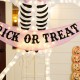 Glitzhome 86.25"H Lighted Halloween 2D Pink Skeleton Outdoor Décor with 220 warm White LED Lights