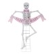 Glitzhome 86.25"H Lighted Halloween 2D Pink Skeleton Outdoor Décor with 220 warm White LED Lights