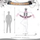 Glitzhome 86.25"H Lighted Halloween 2D Pink Skeleton Outdoor Décor with 220 warm White LED Lights