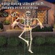 Glitzhome 86.25"H Lighted Halloween 2D Pink Skeleton Outdoor Décor with 220 warm White LED Lights