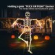 Glitzhome 86.25"H Lighted Halloween 2D Pink Skeleton Outdoor Décor with 220 warm White LED Lights