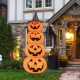 Glitzhome 94.5"H Lighted Halloween 3D Foldable Fabric Jack-O-Lantern Outdoor Décor 420 Warm White LED Lights