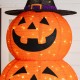 Glitzhome 94.5"H Lighted Halloween 3D Foldable Fabric Jack-O-Lantern Outdoor Décor 420 Warm White LED Lights