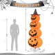 Glitzhome 94.5"H Lighted Halloween 3D Foldable Fabric Jack-O-Lantern Outdoor Décor 420 Warm White LED Lights